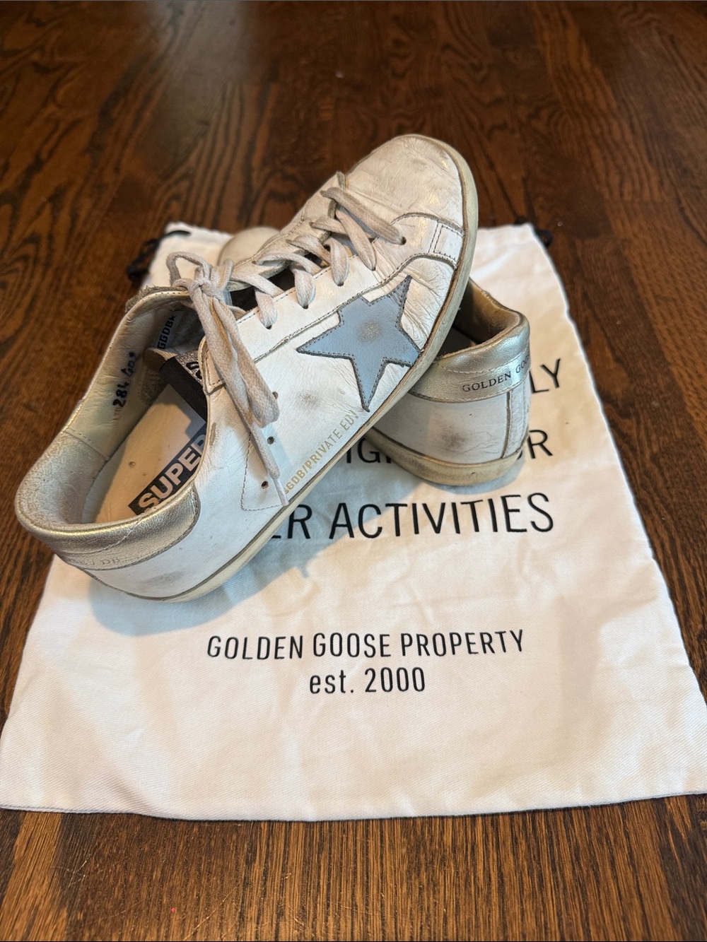 AUTHENTIC Golden Goose Superstar White Leather Sneakers